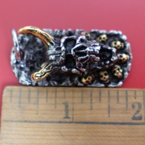 Stainless Steel Dog Tag Pendant with Evil Skull SP-602 - Picture 5 of 5